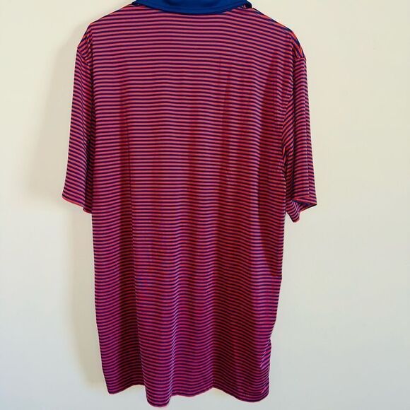 Souther Tide Orange/Red Blue stripe polo SIZE L - Picture 3 of 3